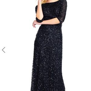 Adriana Papell sequined gown